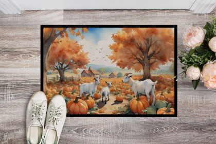 Autumn Goats Doormat Front Door Mat Indoor Outdoor Rugs for Entryway, Non Slip Washable Low Pile, 24H X 36W