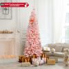 6 FT Artificial Pink Christmas Tree with 460 Branch Tips for Holiday