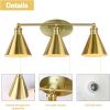 Wall Mounted 3 Light Bathroom Vanity Light Fixtures Satin Bronze Vanity Lighting Over Mirror