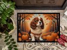 Cavalier Spaniel Fall Doormat Front Door Mat Indoor Outdoor Rugs for Entryway, Non Slip Washable Low Pile, 24H X 36W