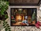 Dalmatian Cozy Christmas Doormat Front Door Mat Indoor Outdoor Rugs for Entryway, Non Slip Washable Low Pile, 24H X 36W