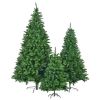 8FT, 6FT, 4FT Pre-Lit Pencil Christmas Trees, 3-set Slim Artificial Christmas Tree With Snow Flocking, Xmas Holiday Decoration Tree, 1455 Branch Tips