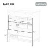30" Bathroom Vanity without Sink, Base Only, Multi-functional Bathroom Cabinet with Doors and Drawer, Solid Frame and MDF Board