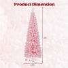 6 FT Artificial Pink Christmas Tree with 460 Branch Tips for Holiday