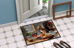 Silky Terrier Christmas Cookies Doormat Front Door Mat Indoor Outdoor Rugs for Entryway, Non Slip Washable Low Pile, 24H X 36W