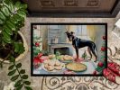 Doberman Pinscher Christmas Cookies Doormat Front Door Mat Indoor Outdoor Rugs for Entryway, Non Slip Washable Low Pile, 24H X 36W