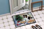 Sheltie Christmas Cookies Doormat Front Door Mat Indoor Outdoor Rugs for Entryway, Non Slip Washable Low Pile, 24H X 36W