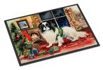 Japanese Chin Cozy Christmas Doormat Front Door Mat Indoor Outdoor Rugs for Entryway, Non Slip Washable Low Pile, 24H X 36W