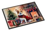 Corgi Cozy Christmas Doormat Front Door Mat Indoor Outdoor Rugs for Entryway, Non Slip Washable Low Pile, 24H X 36W