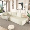 125" Stylish Chaise Lounge Modern Indoor Lounge Sofa Sleeper Sofa with Clean Lines for Living Room