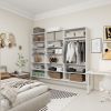 Livelylodge Modular Wardrobe Closet - Freestanding White Closet with Spacious Storage Shelves and Hanging Rods 70.86"W x 16.04"D x 70.86"H
