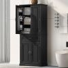 Bathroom Storage Cabinet with Doors and Drawer, Multiple Storage Space, Adjustable Shelf
