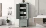 Tall Storage Cabinet with Two Drawers for Bathroom/Office