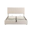 Queen size Upholstered Platform bed with a Hydraulic Storage System