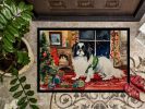 Japanese Chin Cozy Christmas Doormat Front Door Mat Indoor Outdoor Rugs for Entryway, Non Slip Washable Low Pile, 24H X 36W