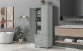 Tall Storage Cabinet with Two Drawers for Bathroom/Office