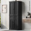 Bathroom Storage Cabinet with Doors and Drawer, Multiple Storage Space, Adjustable Shelf